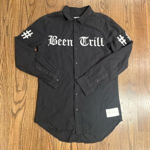 Been Trill Black / White Button Up